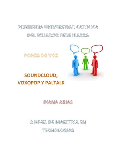 Caracteristicas Y Ventajas Soundcloud Voxopop Y Paltalk PDF