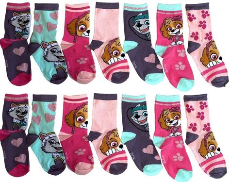 Paw Patrol Feinsocken 7x Paw Patrol MÄdchen Socken Set 7 Paar