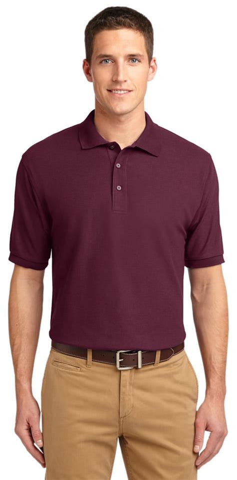 Port Authority K500 Silk Touch Polo Shirt Burgundy 6x Large