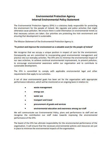 20 Environmental Policy Statement Templates In Pdf Doc Free