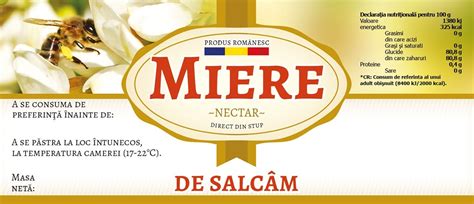 Etichete Miere De Salcam 116x50 Mm Apis Blaj Ro