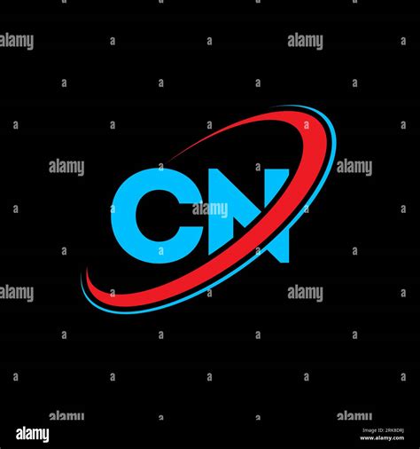 CN C N letter logo design. Initial letter CN linked circle uppercase ...