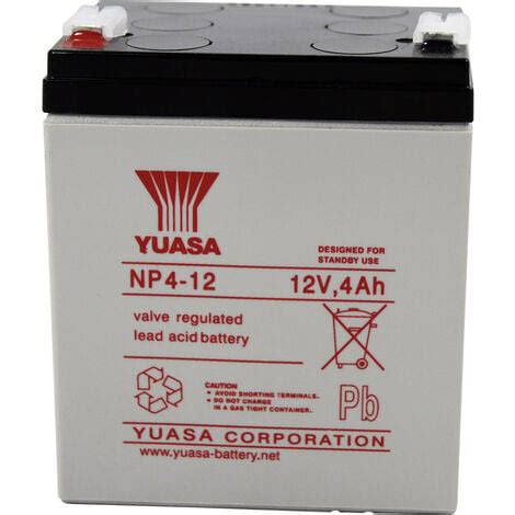 Yuasa NP4 12 NP4 12 Bleiakku 12 V 4 Ah Blei Vlies AGM B X H X T 90