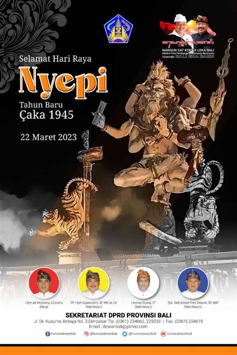 Sekretariat Dprd Provinsi Bali Mengucapkan Selamat Hari Nyepi Tahun