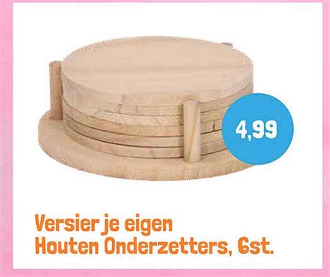 Versier Je Eigen Houten Onderzetters St Aanbieding Bij Lobbes