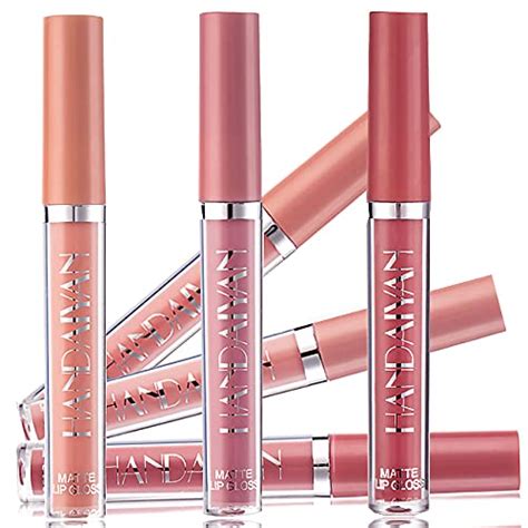 Nude Lipstick Lip Gloss Set Matte Liquid Lip Stick Kit Long Wear Nudes