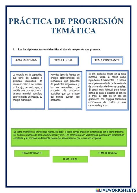 Progresi N Tem Tica Worksheet