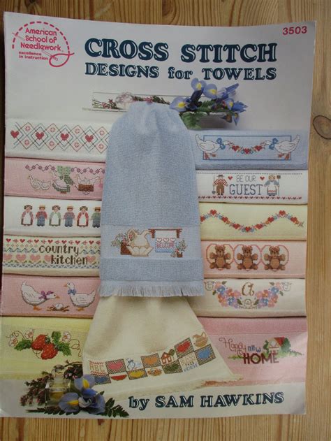 Borders Cross Stitch Designs Towel Borders Cross Stitch Etsy Uk