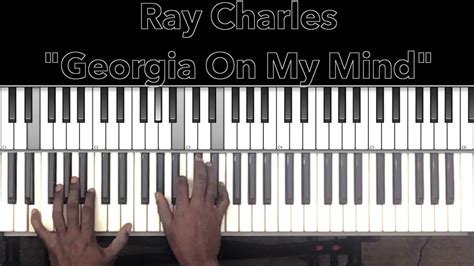 Ray Charles Georgia On My Mind Piano Tutorial Youtube