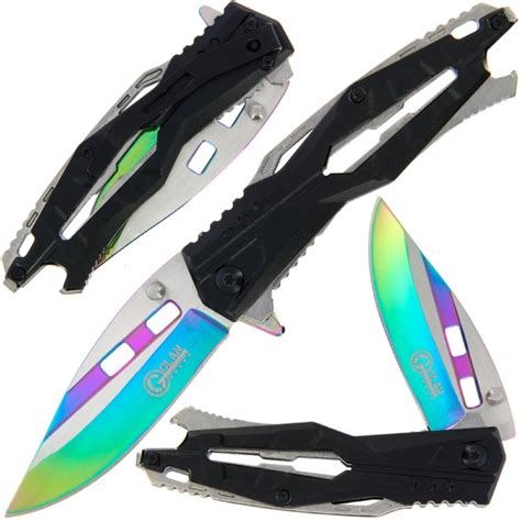 Golan Steel And Rainbow Folding Knife Knifewarehouse