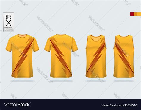 T Shirt Sport Mockup Template Design For Soccer Vector Image