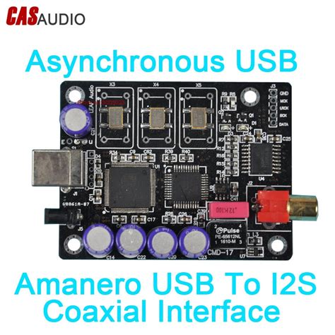 고성능 Amanero 비동기 Usb I2s 동축 모듈 인터페이스 Amanero Usb 지원 Dac 용 384 Khz 32bit