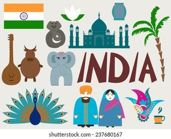 Travel India Vector Icons Stock Vector Royalty Free