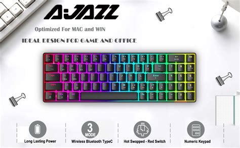 Ajazz Ak Compact Hot Swappable Wireless Numeric Keyboard Mechanical