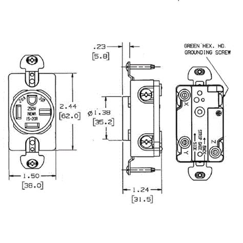 Hubbell Hbl Volt Pole Wire Nema R Black Single