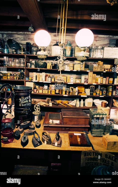 S Collection Of Typical Items In An Early American General Store In