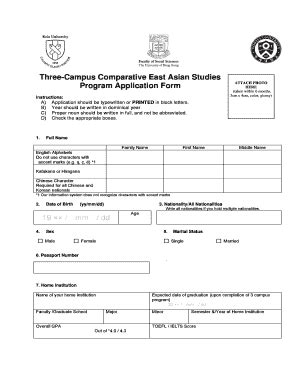 Fillable Online Socsc Hku Application Form Campus Final Socsc