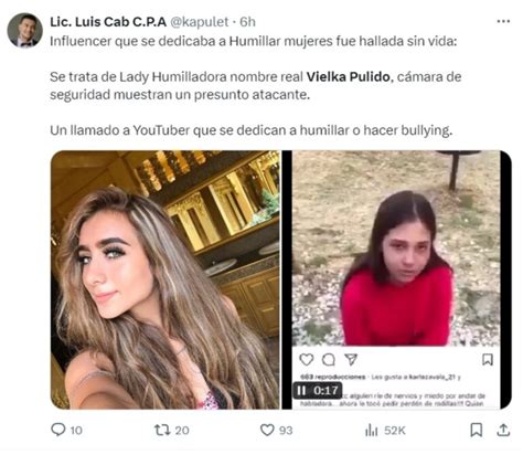 Vielka Pulido Lady Humilladora Asesinato Influencer Puebla