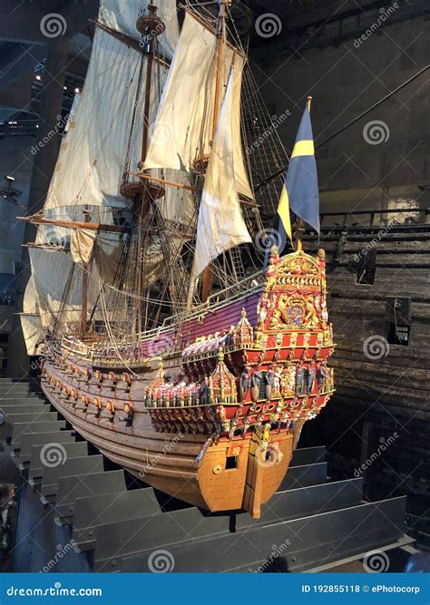 Scale Model Of Th Century Vasa Warship Editorial Stock Photo Image