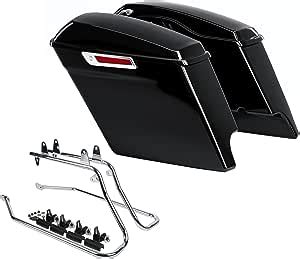 Amazon TCT MOTORPARTS 5 Stretched Extended Saddlebags W Chrome