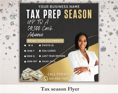 Tax Preparation Flyer Tax Prep Instagram Tax Flyer Template