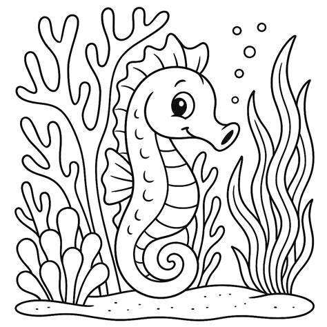 Cavalo Marinho Para Imprimir - 15 Desenhos de Cavalo Marinho para colorir e imprimir