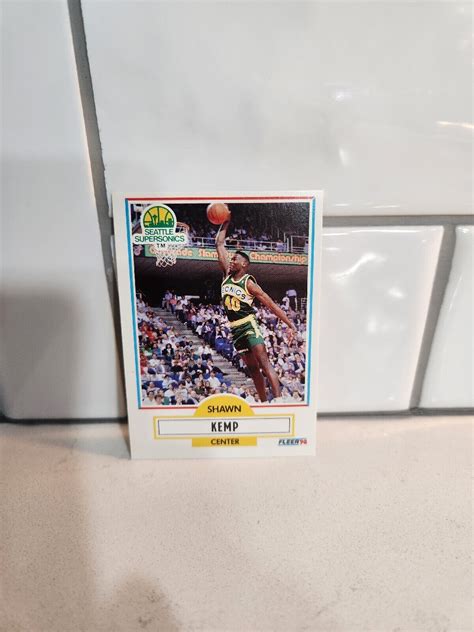 1990 91 Fleer Shawn Kemp 178 Rookie Card RC Seattle SuperSonics EBay