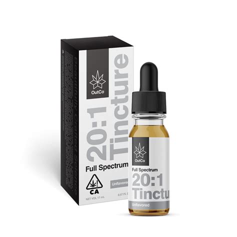 201 Unflavored 17ml 600mg Cbd30mg Thc Outco Tincture Jane