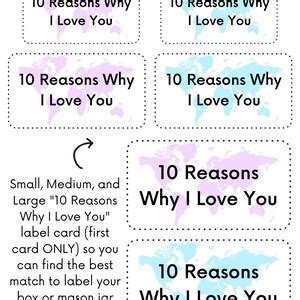 Reasons Why I Love You Printable Etsy