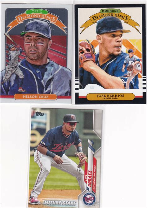 LOT 3 NELSON CRUZ JOSE BERRIOS MINNESOTA TWINS DONRUSS OPTIC