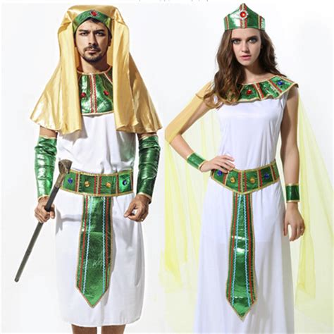 Halloween Couple Egyptian Cleopatra Pharaoh King Clothing Fancy Women