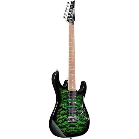 Ibanez Grx Qa Gio Rx Series Electric Guitar Transparent Green Burst