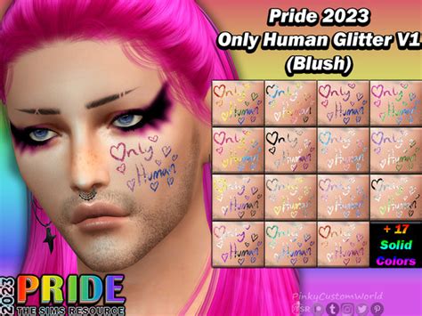 The Sims Resource Pride 2023 Only Human Glitter V1 Blush