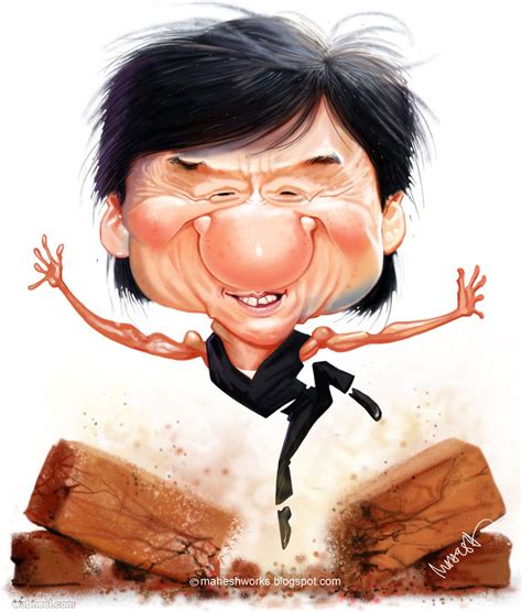 Jackiechan Caricature By Mahesh Preview