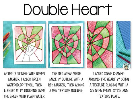 Op Art Heart Art Techniques - Expressive Monkey