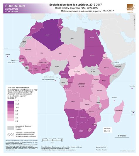 Taux Brut De Scolarisation Dans Le Supérieur 2012 2017 Cartoprodig