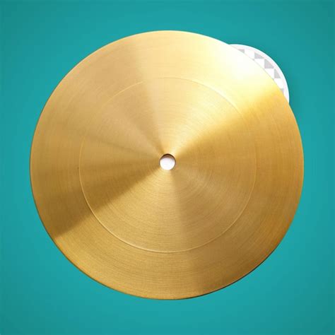 Premium Psd Charm Of A Flat Gold Disk Isolated On White Background
