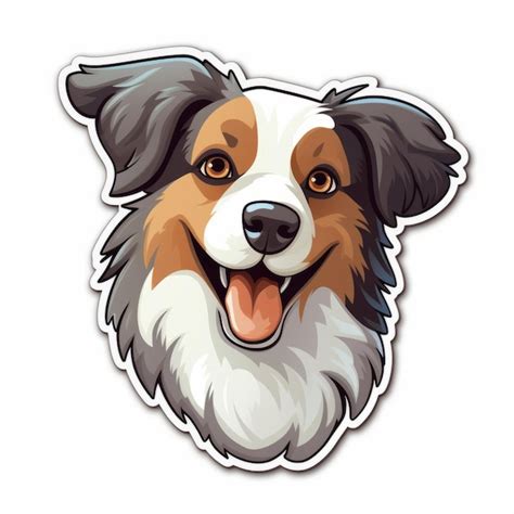 Premium Ai Image Australian Shepherd Sticker Iconic Pop Culture