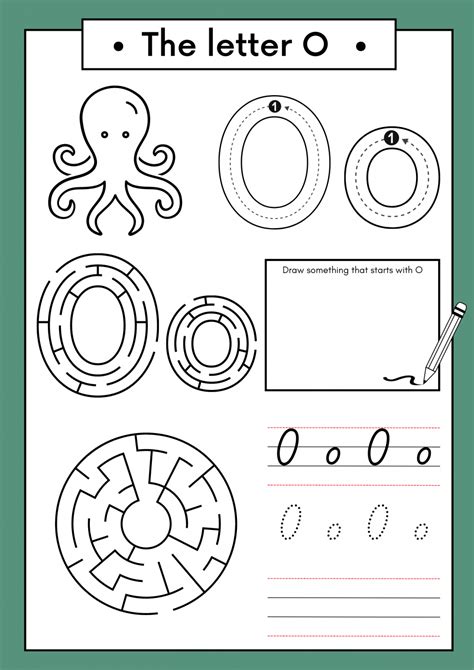 Free Letter O Coloring Pages Printable Pdf