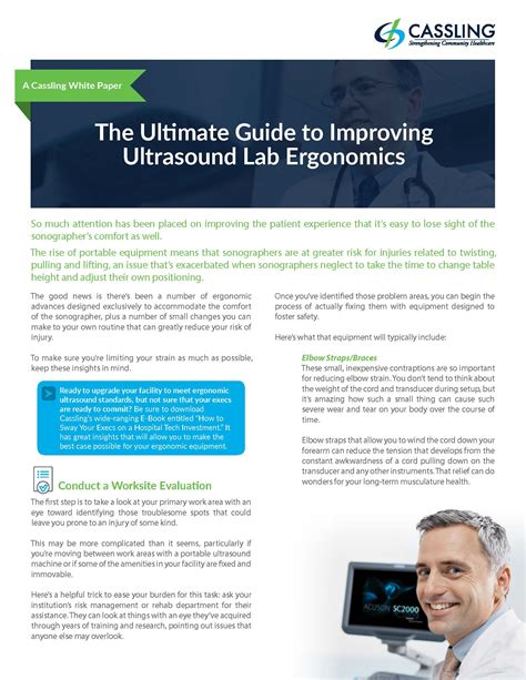 Ultrasound Ergonomics White Paper Cassling