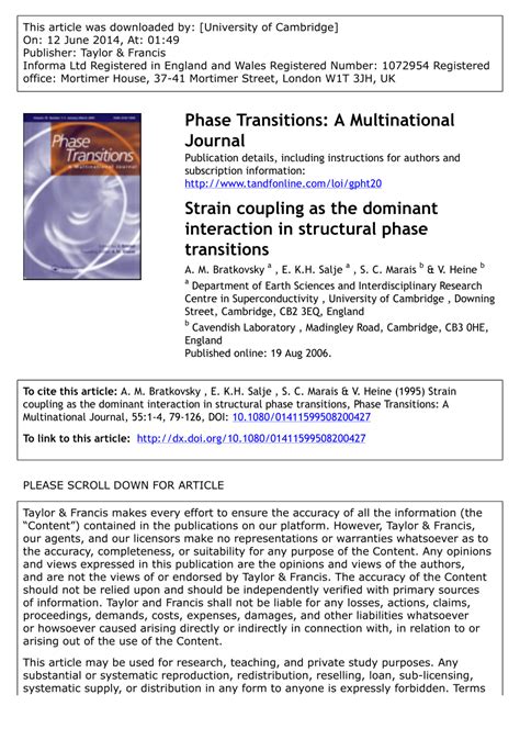 PDF Strain Coupling As The Dominant Interaction In Structural Phase