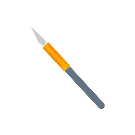 art knife or hobby knife flat design vector illustration. Detailed ...