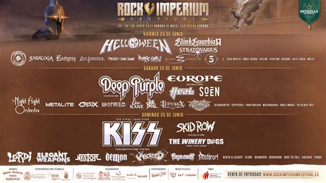 Rock Imperium Festival Distribuci N Bandas Por D A Rock Imperium