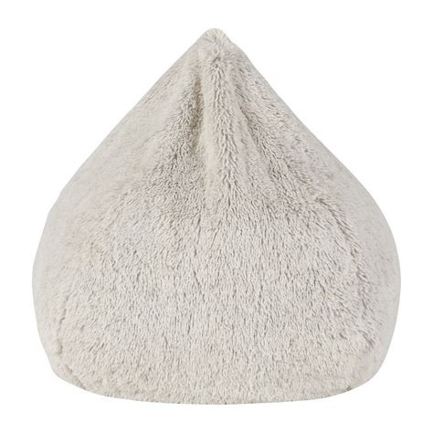 Pouf Poire En Fausse Fourrure H 35 Cm VANCOUVER Maisons Du Monde