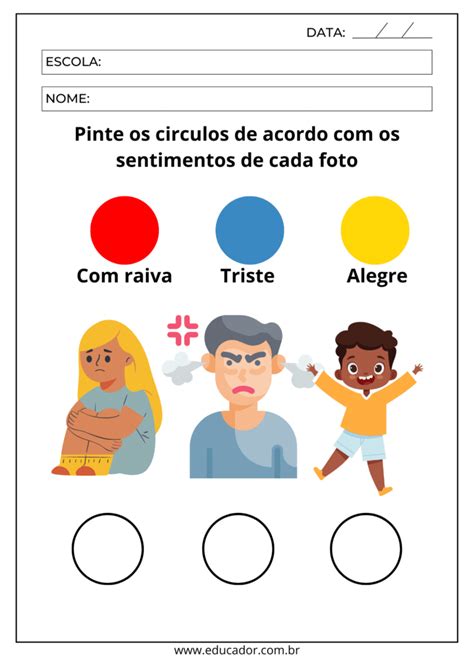 Projeto E Caderno De Atividades Sobre Sentimentos Ed Infantil