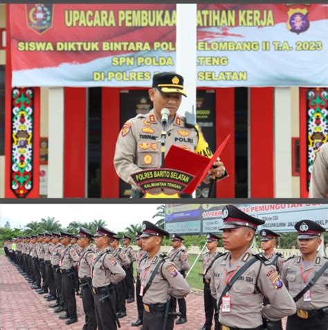 Polres Barsel Gelar Upacara Pembukaan Latihan Kerja Siswa Diktuk