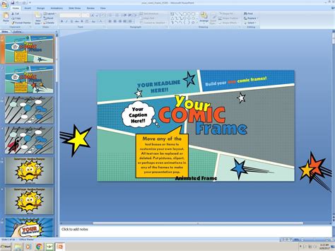 The Wonderful Powerpoint Your Comic Frame Presentation Template In