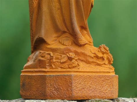 Mary Statue Cast Iron Oxide HANDGEMAAKT EU