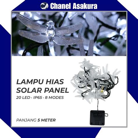 Jual Lampu Hias String Lights Dragonfly Solar Panel Ip Modes M