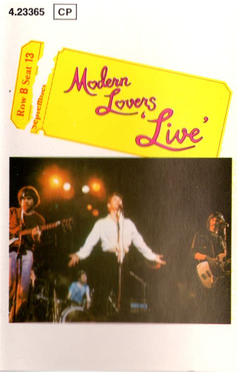 Modern Lovers – Live (1977, Cassette) - Discogs